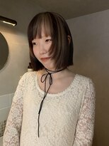 ネルケ 立川(nelke) 切りっぱなしボブ透明感カラーシースルーバング立川