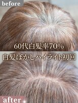 ルルン(Lu-Lun) 60代白髪率70% 白髪ぼかしハイライト初回