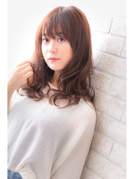 エルデ ナインズ ヘアー スタンド 川口店(elde 9's HAIR STAND) 25モーブカラーのワイドバングで大人かわいいくびれミディ 川口