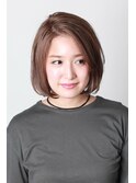 大人ボブ×ベージュアッシュ