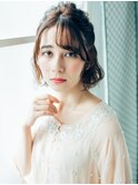 ハーフアップボブ