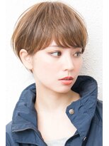 モニカ 西宮北口(Monica)&nbsp;大人かわいいグレージュ小顔ナチュラルショートボブ