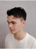 センターパート×コンマヘア×アップバング×刈り上げ【新大阪】