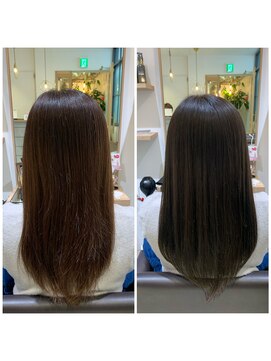 プリマ アンジュ 中目黒店(PRIMA ange) 2回目の酸性ストレートでよりツヤツヤに