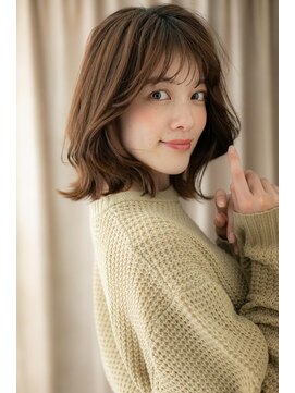 カバーヘア ブリス 志木南口駅前店(COVER HAIR bliss) シースルー前髪くせ毛風くびれミディアムTb1志木20代30代40代