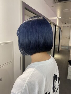 ゲーム 原宿店(GAME) ネイビーブルー /アッシュ/顔周り/オージュア/髪質改善/原宿