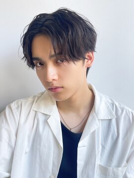 ツーダブルバイフィフス 茶屋町店(WW.. by fifth) センターパートニュアンスパーマツイストメンズスパイラルパーマ