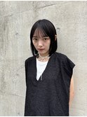 ◎切りっぱなしボブ縮毛矯正ミニボブストレートパーマ