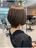 大人ショートボブショートカットココアアッシュくびれミディ