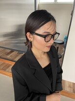 メゾン(Maison) ぱつっとボブミニマム小顔カットボブルフネビージュワンレン栄