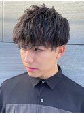 波巻きツイストスパイラル　刈り上げショート　ツイスパ