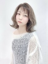 マッシュアンドマッシュアヴェダ ららぽーと福岡店(mash&mash AVEDA)&nbsp;韓国レイヤーボブ/シースルーバング/くびれボブ/グレーベージュ