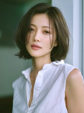 アルトリスト(Altruist Aging×HAIR&SPA) ★ダークアッシュ大人ガーリーボブ着物ミディアムレイヤーカット