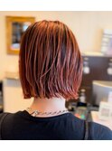 ボブを活かしたデザインハイライトカラー