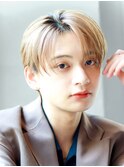 ハイトーンカラーフェザーパーマニュアンスパーマセンターパート