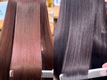 シエル 天神店(CIEL)の写真/『触れたくなる、輝く艶髪へ』ヘアビューロン縮毛矯正/TOKIO縮毛矯正で自分史上最高な艶髪に【天神/大名】