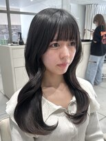 ラミ(L'ami) 《吉田光ノ丞》くびれミディアム/小顔顔周り/ダークブラウン