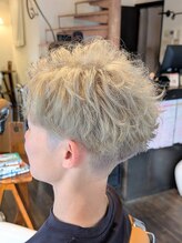 ボイスバーバー 高野店(VOICE BARBER)&nbsp;ブリーチ×アップバングショート【京都　Barber】