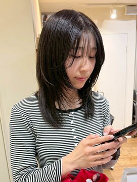 ナック 茶屋町(knack chayamachi) 暗髪レイヤーミディ【阪急梅田】