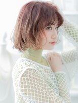 カバーヘア 上尾西口店(COVER HAIR)&nbsp;ブリーチなしピンクブラウン韓国風小顔ボブパーマ20代30代c9上尾