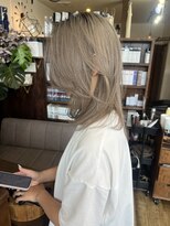 バンビ プライベート サロン(Bambi private salon) Bambi ハイトーン×ペールベージュ 透明感ミルクティーカラー