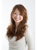 小顔ロング×ラフウエーブ