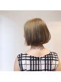 ボブ×シャンパンゴールド