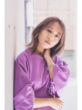 遊人セントラル(CENTRAL) [心斎橋/難波］ホワイトラベンダー◇ ナチュラルボブ