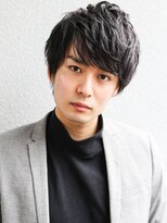 イケメン黒髪モテるネープレスショート流行モテ髪マッシュ束感