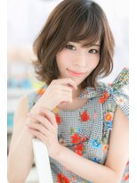 ミック ヘアアンドメイク アップ 駒込店(miq Hair&Make up)&nbsp;カーキアッシュミディアムウルフ大人かわいいくびれヘアa1