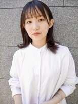 シュシュ(shushu)&nbsp;外ハネ小顔くびれミディアム/秋ベージュ【有海一生】バングあり