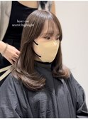 レイヤーカットハイライトショートヘアイルミナカラーオージュア