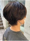 ニュアンスパーマ 韓国スタイル ヘルシースタイル 薄めバング