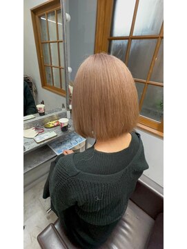 オズ 郡山桑野店(OZ) イメチェンハッシュカットフルバング似合わせレッドブラウン