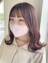 ミルヘアデザイン(mil hair design)&nbsp;ダブルカラーピンクベージュカラー裾カラーエンドカラーレイヤー