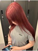 9253艶髪カシスレッドラベンダーパープルハイトーンストレート