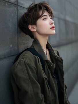 アルトリスト(Altruist Aging×HAIR&SPA) ☆イメチェンピンクベージュアンブレラカラー前髪クールショート