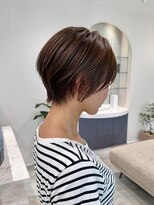アールヘアーデザイン 千種(r hair design) 小顔見せショートベージュカラーブリーチしない透明感カラー