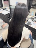 髪質改善×透明感カラー×黒髪ロング×レイヤーカット