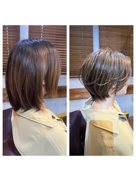 ヘアアトリエオット(hair atelier 8 otto) 左before右after