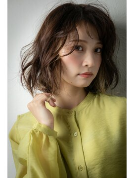 モッズヘア 越谷(mod's hair) イヤリングカラー乾かすだけ立体感小顔ボブパーマv越谷20代30代