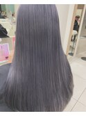 髪質改善ダブルカラー×グレーシルバー×ケアブリーチ