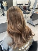 ハイトーンツヤ髪ベージュ高知美容院