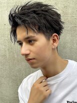 原宿フェザーパーマニュアンスパーマ波巻きパーマセンターパート