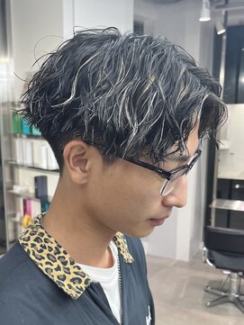 フィフス 天神大名(fifth) 天神大名ツイストスパイラルパーマメンズパーママレットヘア30代