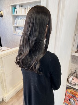 キャアリー(Caary) 福山美容室caary 切りっぱなしロング髪質改善ケアストレート30代