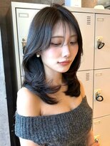 エインアンリー 明治神宮前(AIN.ANLY.)&nbsp;うるツヤオリーブベージュモテ髪色気暗めカラー美髪大人ヘア