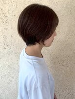 プリモ ココ 鍋島店(Primo coco.)&nbsp;ショートボブ 白髪染ぼかし 顔周りレイヤー 透明感カラー 美髪