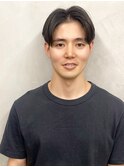 men's hair/ナチュラルセンターパート/シースルーウルフ/恵比寿