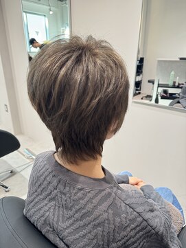 ハーツ 船橋(HEARTS) 白髪ぼかしグレージュくびれウルフショート40代50代白髪ぼかし